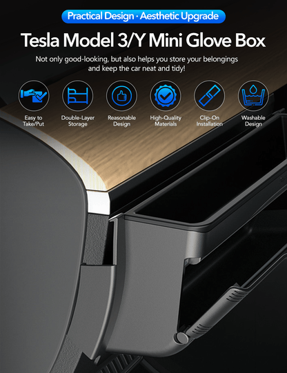 Driver Mini Glove Box for Tesla Model Y Tesery Official Store