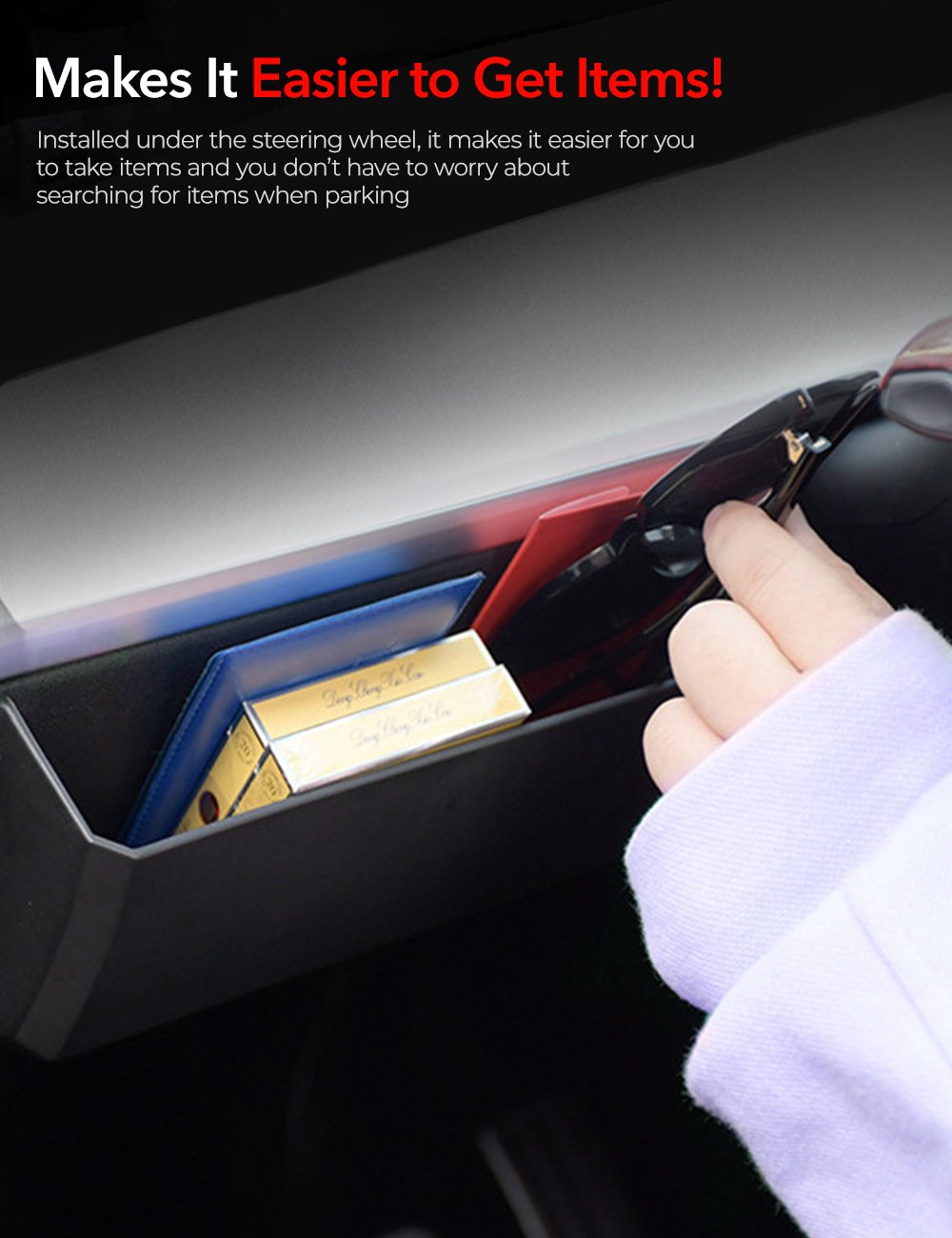 Driver Side Dash Panel Storage Box for Tesla Model Y/3 Tesery Official Store