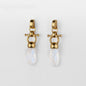 Droplette - Moonstone Horse Bit Equestrian Earring in Gold Urban-Equestrian