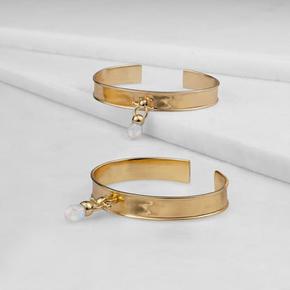 Droplette - Moonstone Equestrian Horse Bit Necklace in Gold Urban-Equestrian