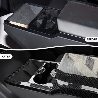 Dry Carbon Fiber Center Console Cup Holder for Cybertruck Tesery Official Store