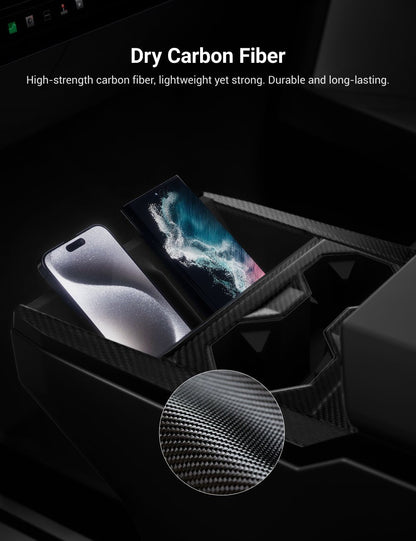 Dry Carbon Fiber Center Console Cup Holder for Cybertruck Tesery Official Store