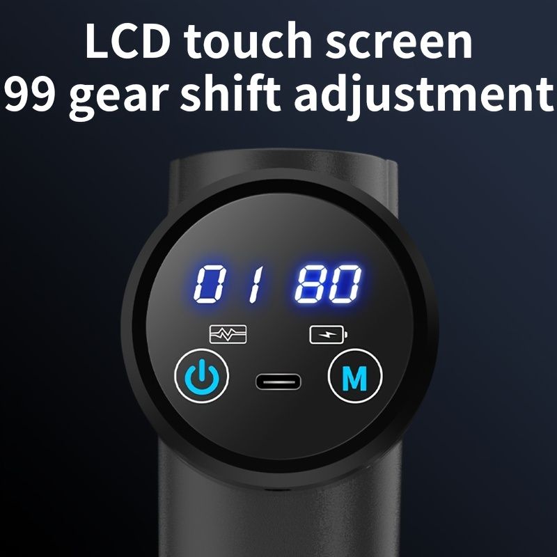 1pc High Frequency Massage Gun Professional Muscle Relaxation Fitness Relaxation Electric Massager With Portable Bag Therapy Fascia Gun New Era Fashion LLc