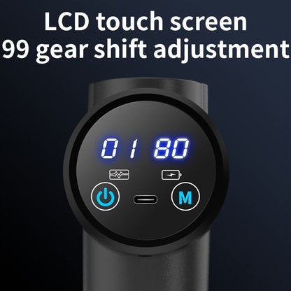1pc High Frequency Massage Gun Professional Muscle Relaxation Fitness Relaxation Electric Massager With Portable Bag Therapy Fascia Gun New Era Fashion LLc