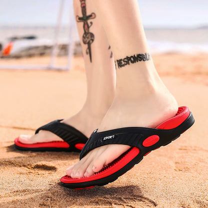 Men's flip-flops; breathable beach shoes; massage soles; men's sandals New Era Fashion LLc
