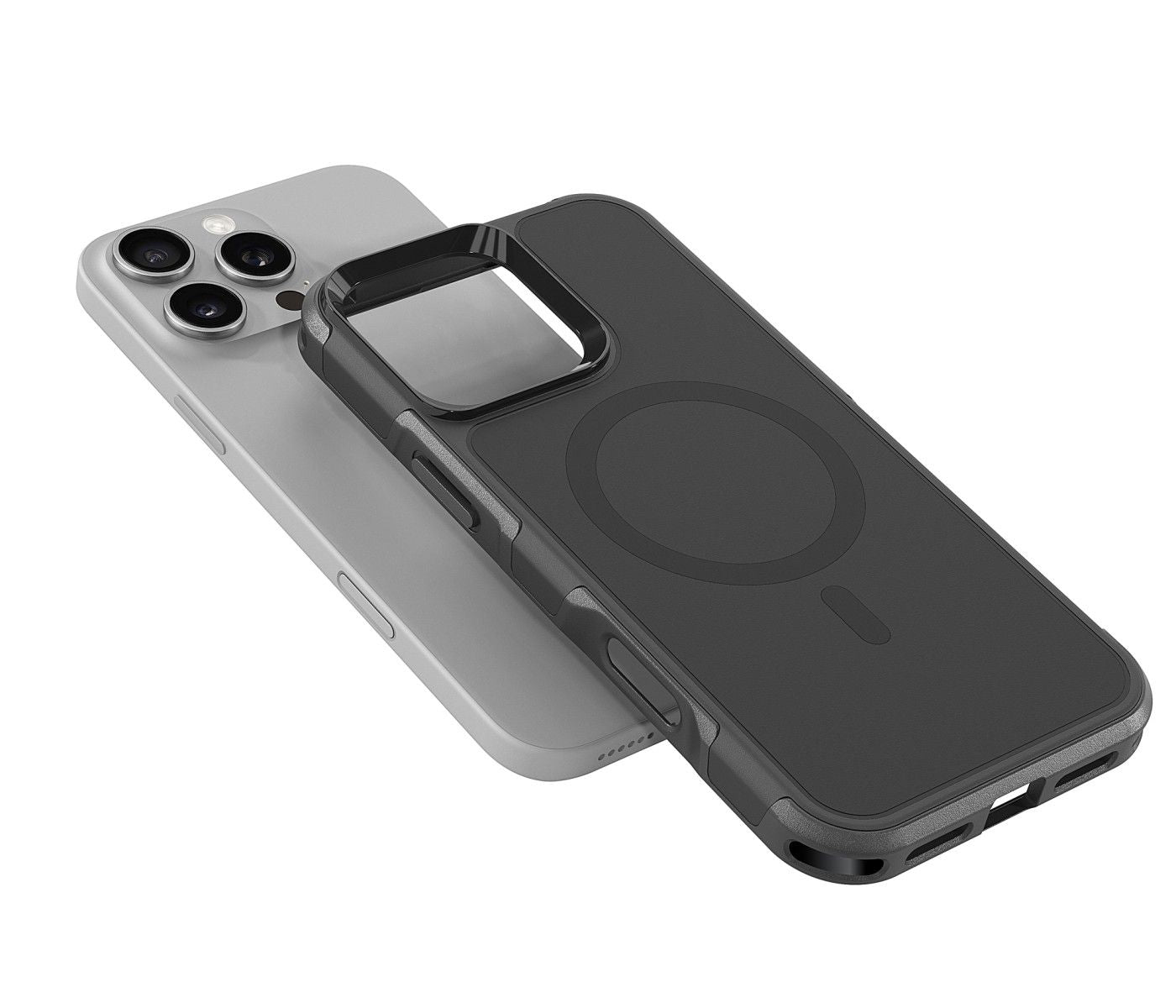 Dual Layer MagSafe Compatible Rugged Armor Protective Black Case made for iPhone 16 Pro New Era Fashion LLc