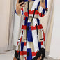 Elegant Summer High Waist Fashion Ditsy Floral Print Dress; Slim Temperament Maxi Dresses; Women's Clothing New Era Fashion LLc