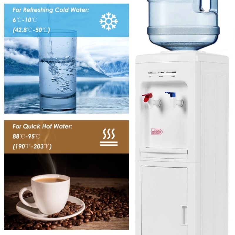 5 Gallons Hot and Cold Water Cooler Dispenser with Child Safety Lock New Era Fashion LLc