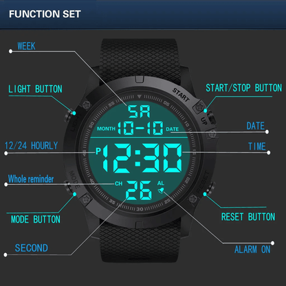 Waterproof Digital Sports Watch Military Tactical LED Backlight Wristwatch Men New Era Fashion LLc