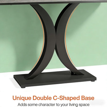 Compact Console Table,Modern Industrial Style Entryway Foyer Table,Sturdy Sofa Table New Era Fashion LLc