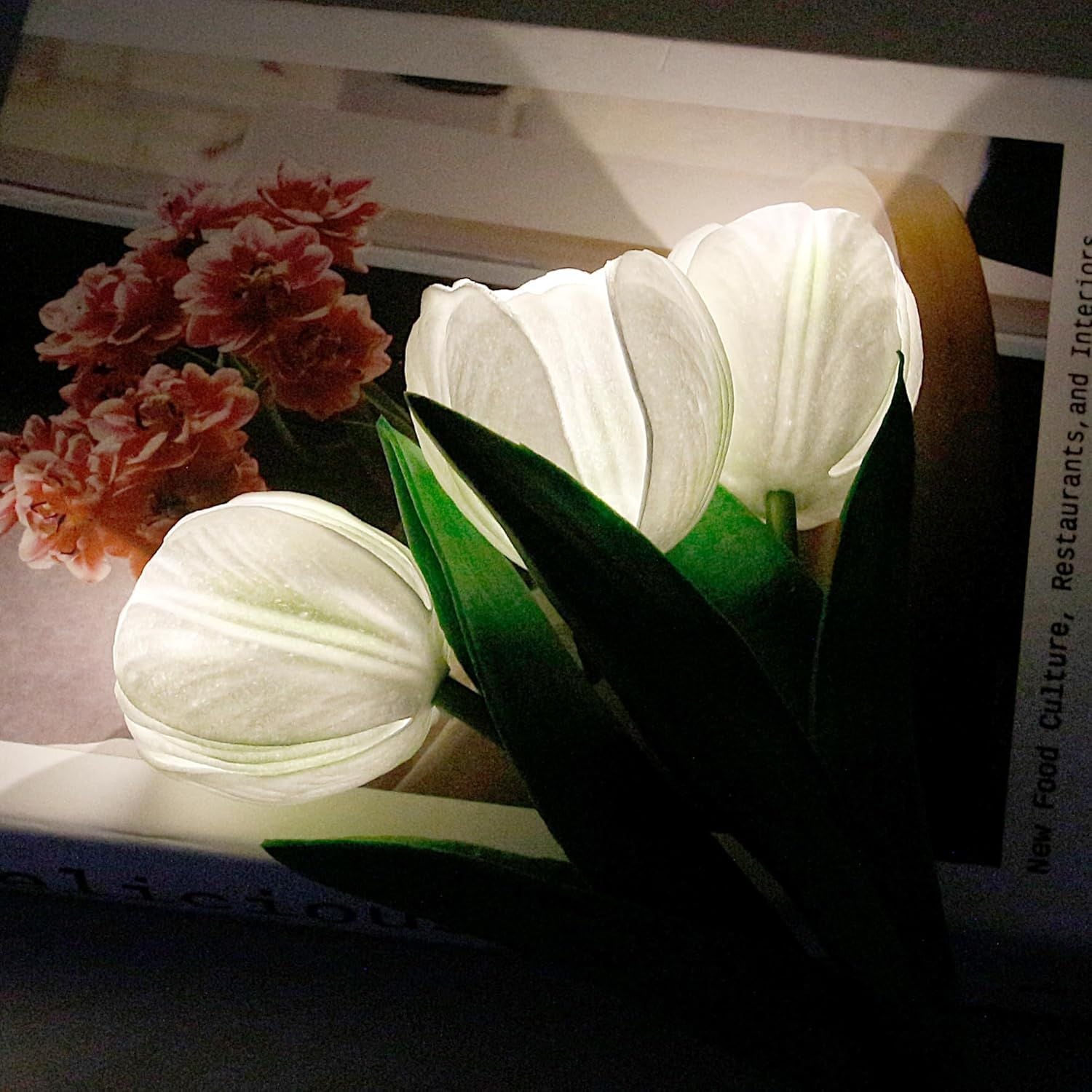 Tulip Lamp - LED Replica Tulip Table Lamp with Flower Vase for Desktop Decoration. Suitable for home, living room, desktop decoration, holiday gifts, atmosphere decoration lamps. Powered by USB New Era Fashion LLc