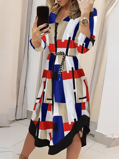 Elegant Summer High Waist Fashion Ditsy Floral Print Dress; Slim Temperament Maxi Dresses; Women's Clothing New Era Fashion LLc