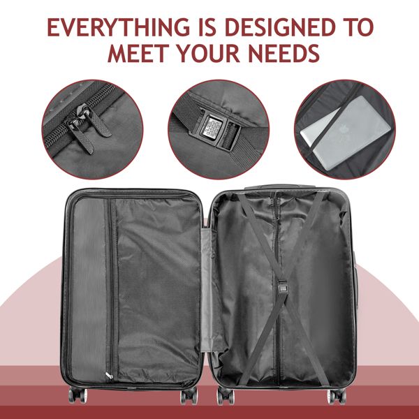 FCH Curved Vertical Stripe 4-in-1 Trolley Case - Retro Red New Era Fashion LLc