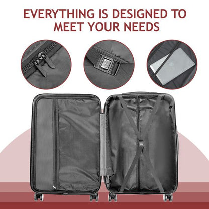 FCH Curved Vertical Stripe 4-in-1 Trolley Case - Retro Red New Era Fashion LLc