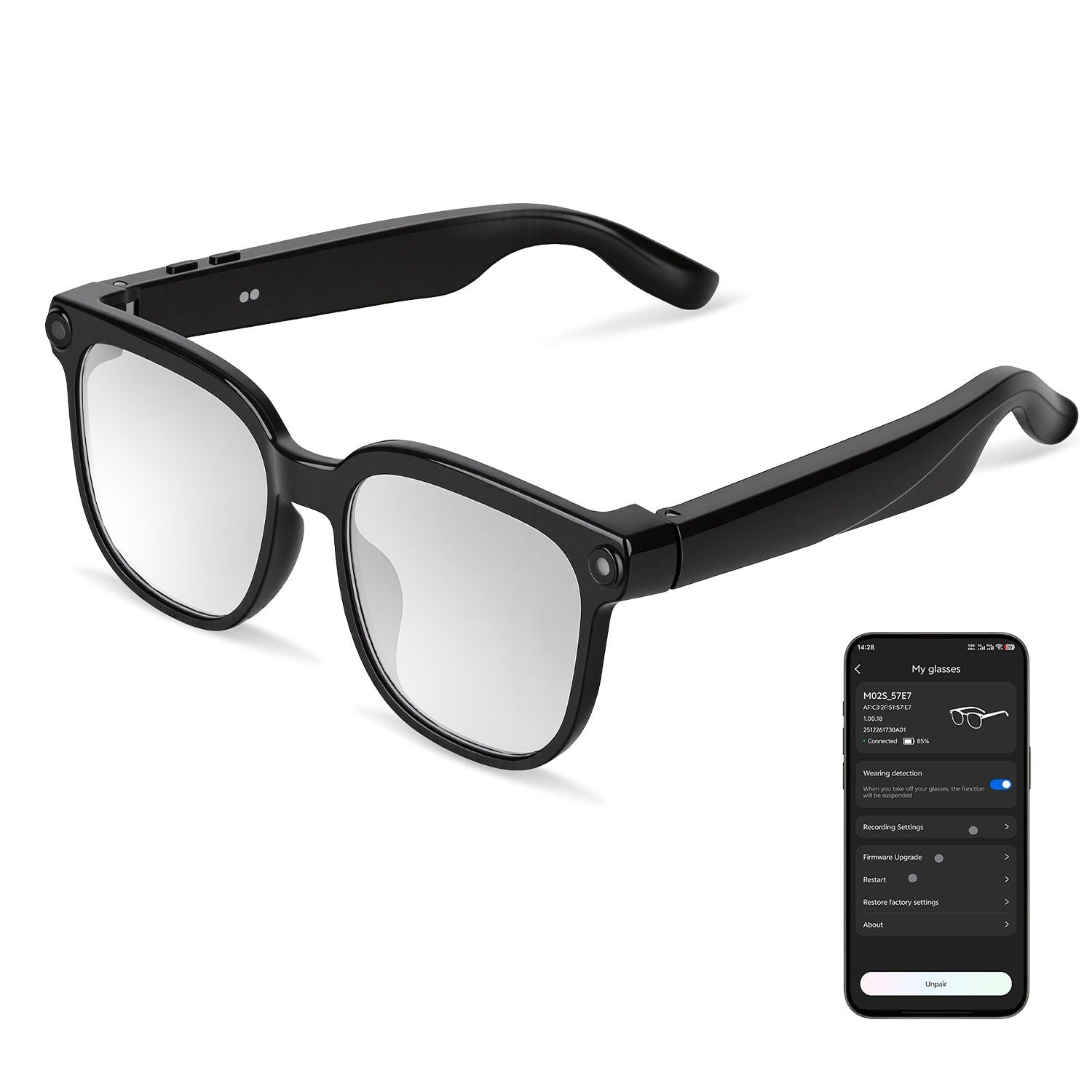 AI Smart Glasses with Camera and Audio 8MP HD1080P Real Time Translation 139 Languages Voice Assistant AI Photo Recognition Music Playback & Hands-Free Calling for Travel Meeting Vlog New Era Fashion LLc