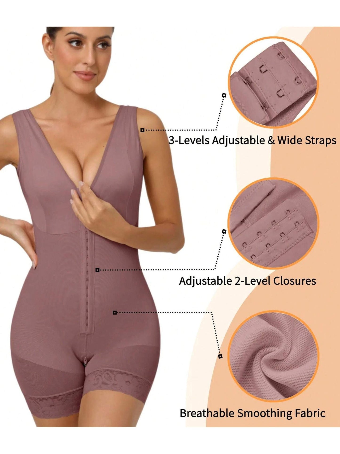 Fasjrixa Fajas Colombianas Shapewear for Women Tummy Control Post Surgery Full Body Shaper Butt Lifter with Zipper Crotch,corset tops for women,fajas colombianas moldeadoras New Era Fashion LLc