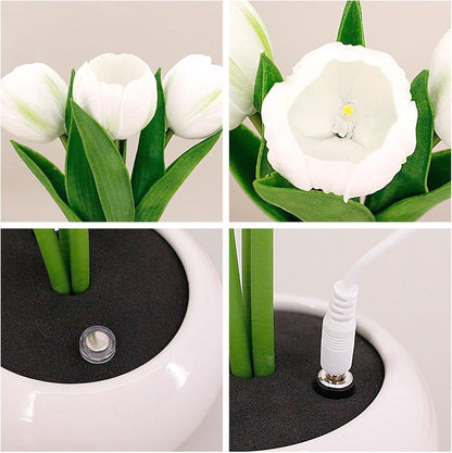 Tulip Lamp - LED Replica Tulip Table Lamp with Flower Vase for Desktop Decoration. Suitable for home, living room, desktop decoration, holiday gifts, atmosphere decoration lamps. Powered by USB New Era Fashion LLc