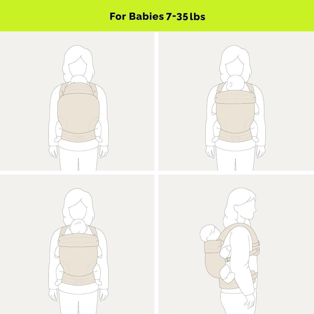 Ergonomic Baby Carrier Newborn to Toddler, Lightweight & Breathable Cotton Infant Carrier for Hands Free Comfort New Era Fashion LLc