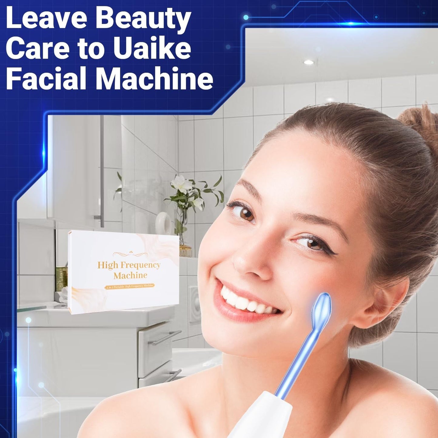 High Frequency Wand 'C Violet Portable Skin Therapy Machine for Anti-Aging - Skin Tightening - Wrinkle Reducing - Dark Circles - 4 in 1 New Era Fashion LLc