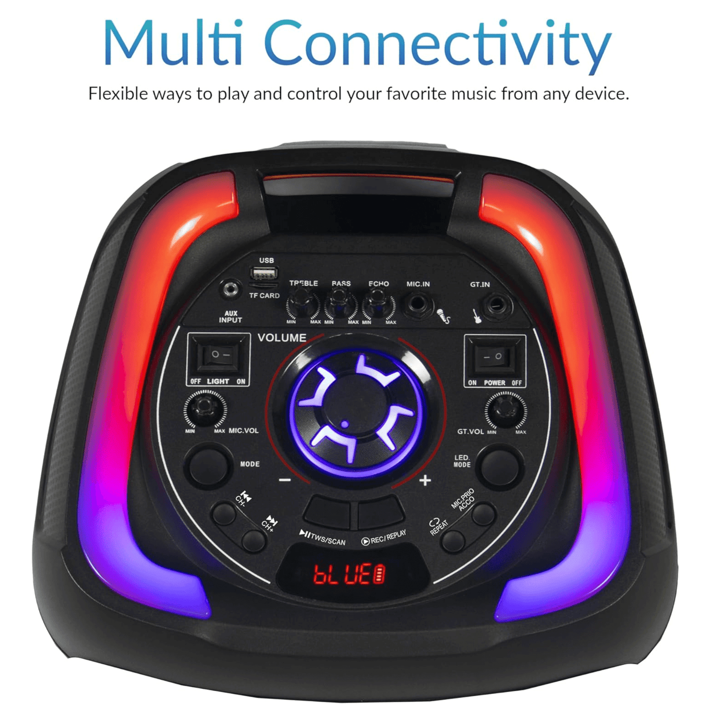 IQ Sound 2x12-Inch Portable Bluetooth Party Speaker New Era Fashion LLc