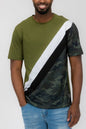 Men's Short Sleeve Camo Color Block Tee for Casual Wear New Era Fashion LLc