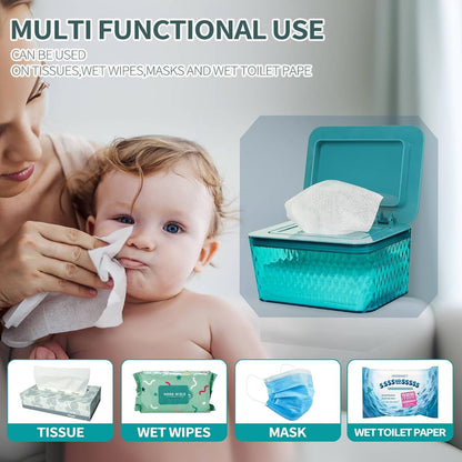 Wipes Dispenser, One-Handed Operation Wipe Holder for Baby & Adult, Seal-Designed Wipes Container for Bathroom Keep Diaper Wipes Fresh New Era Fashion LLc