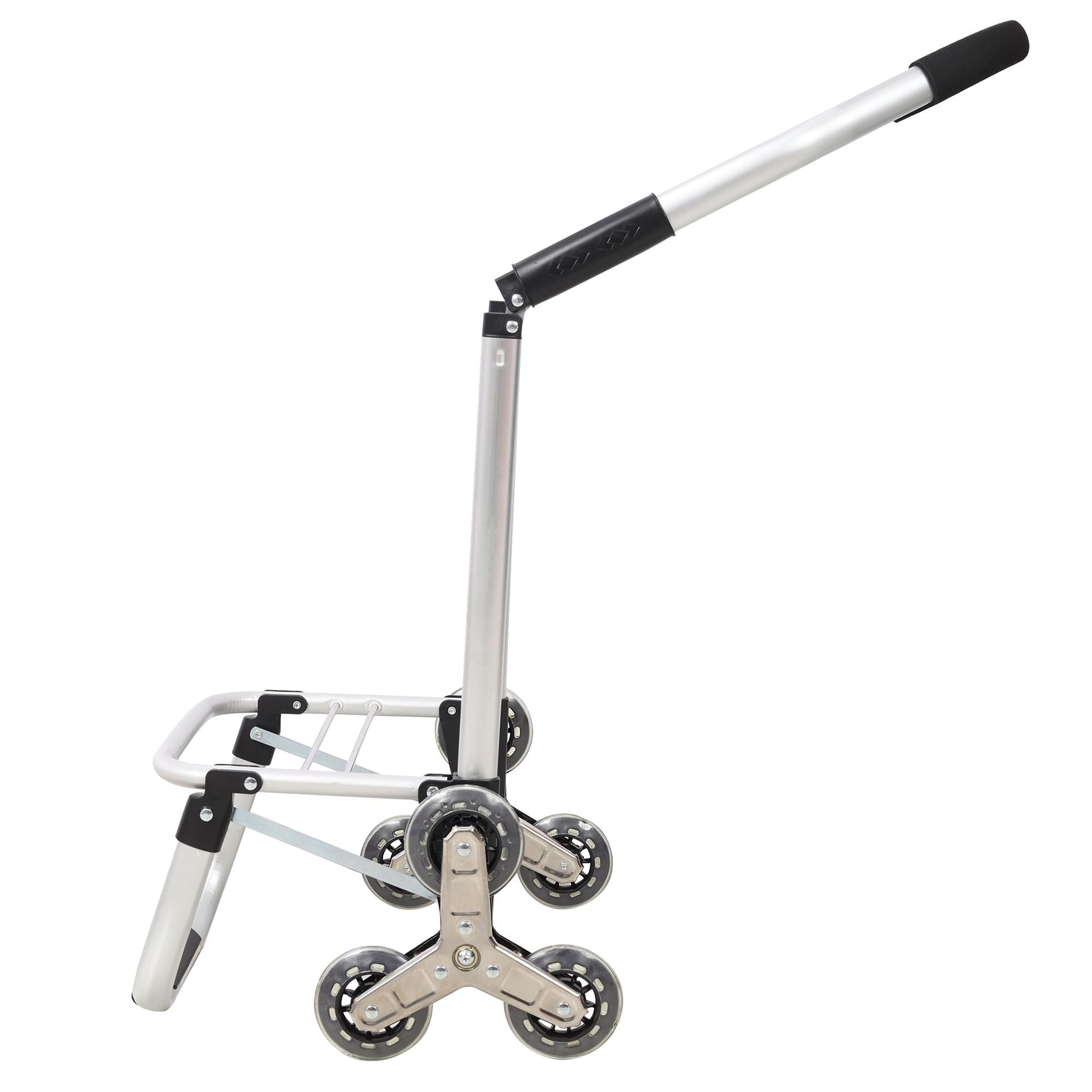 2 in 1 Shopping Stair Trolley with Wheels,Trolley Black Foldable Shopping Cart,Removable Shopping Oxford Waterproof Bag,Stainless Steel Triangular Wheels, Black New Era Fashion LLc