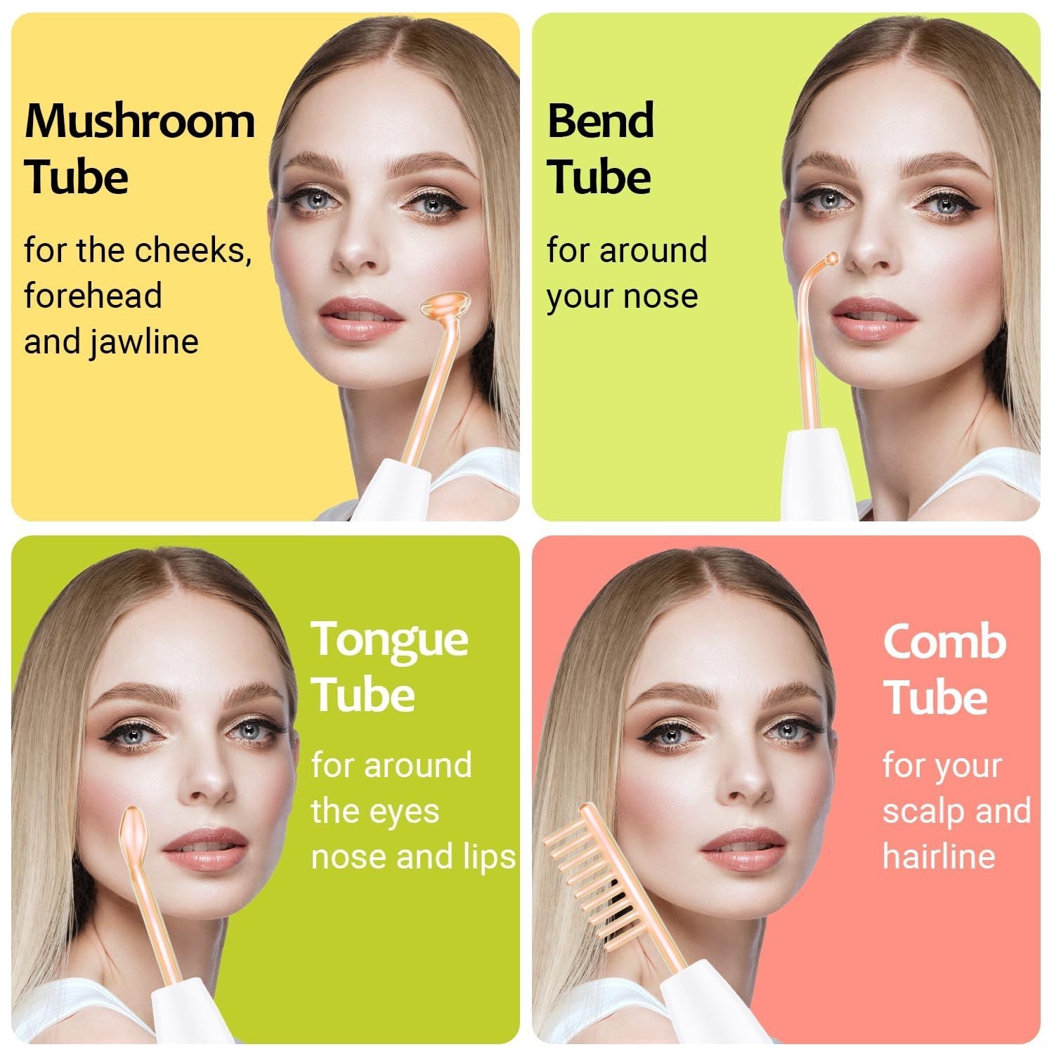 High Frequency Wand 'C Violet Portable Skin Therapy Machine for Anti-Aging - Skin Tightening - Wrinkle Reducing - Dark Circles - 4 in 1 New Era Fashion LLc