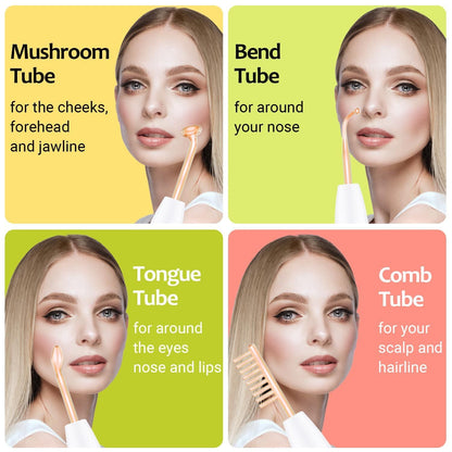 High Frequency Wand 'C Violet Portable Skin Therapy Machine for Anti-Aging - Skin Tightening - Wrinkle Reducing - Dark Circles - 4 in 1 New Era Fashion LLc