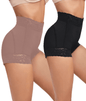 2 Pack Tummy Control Underwear for Women High Waisted Butt Lifting Panties Lace Breathable Comfortable Briefs New Era Fashion LLc
