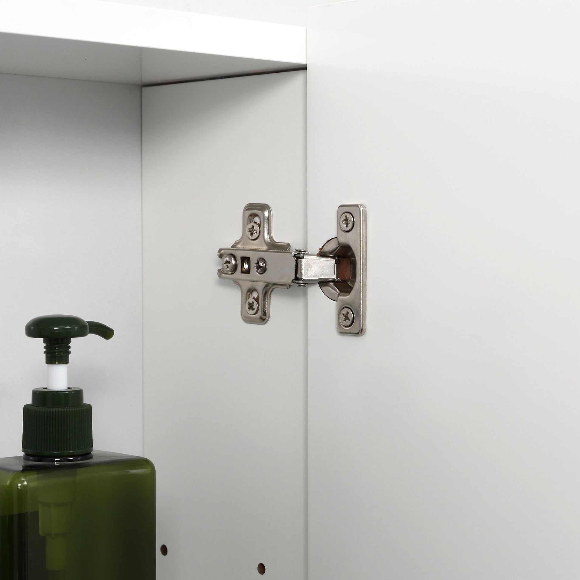 Wall Mounted Mirror Cabinet, Bathroom Medicine Cabinet with Mirror, 3 Doors and Adjustable Shelves, White New Era Fashion LLc