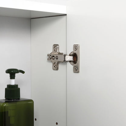Wall Mounted Mirror Cabinet, Bathroom Medicine Cabinet with Mirror, 3 Doors and Adjustable Shelves, White New Era Fashion LLc