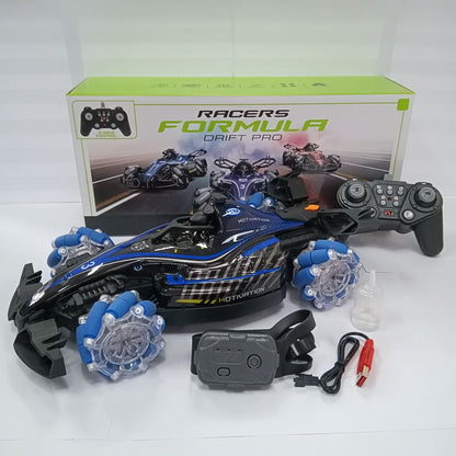 Remote control toy car F1 racing style, with music and light, the tail can be spray. New Era Fashion LLc