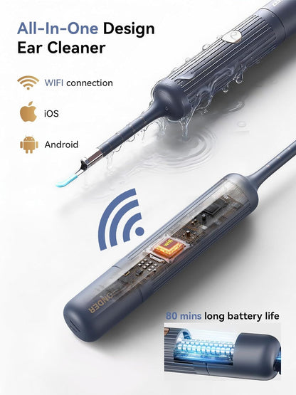 I35R Ear Cleaner with Flexible Ear Camera Otoscope - Visual Ear Pick Tweezers Wax Remover - Ear Cleaning Kit for Family New Era Fashion LLc
