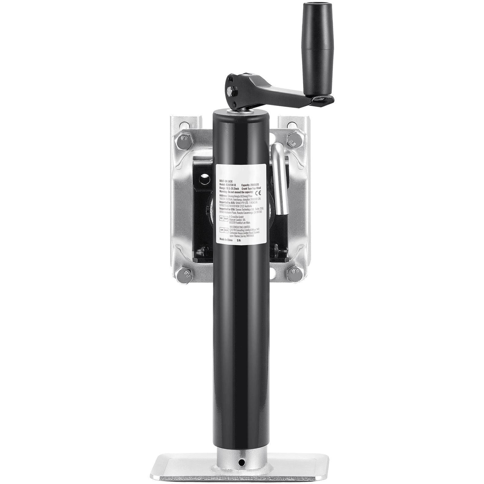 Trailer Jack, 2000 lbs Dynamic Load Capacity, Heavy Duty Swivel Bolt-on Trailer Jack, 10" Lift Trailer Jack Stand with Handle for RV Trailer, Horse Trailer, Utility Trailer, and Yacht Trailer New Era Fashion LLc