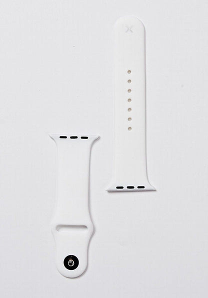 White Silicone Watch Band Made for Apple Watch - Large (42/44/45/49mm) New Era Fashion LLc