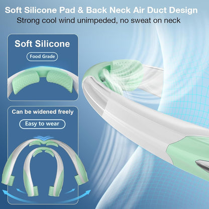 Neck Fan, 6 Speeds Adjustable Portable Personal Fan Rechargeable, Faster Cooling Wearable Fan, Ultra Quiet for Home, Office, Travel, Outdoor New Era Fashion LLc