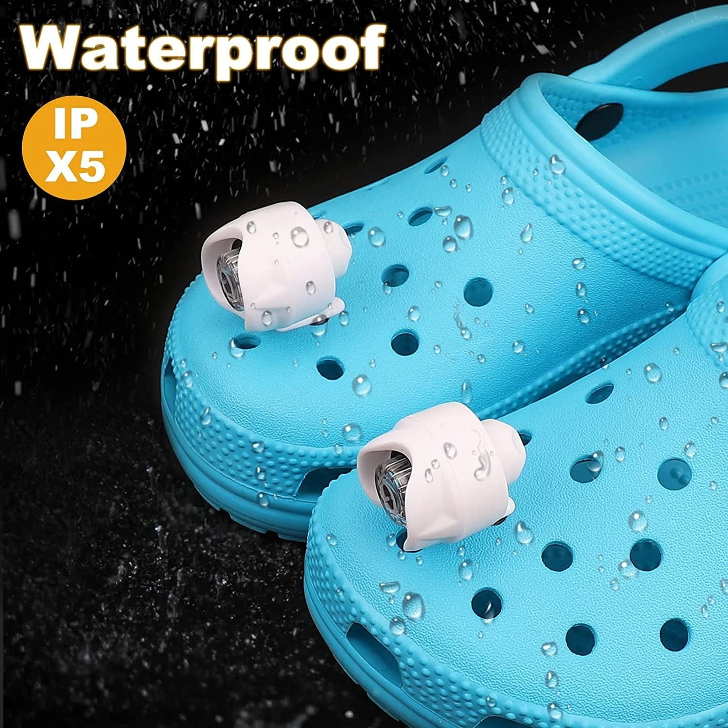 Headlights for croc;  2Pcs croc lights for shoes;  light up croc charms for Dog Walking;  Handy Camping; Waterproof; 3 Modes croc lights New Era Fashion LLc