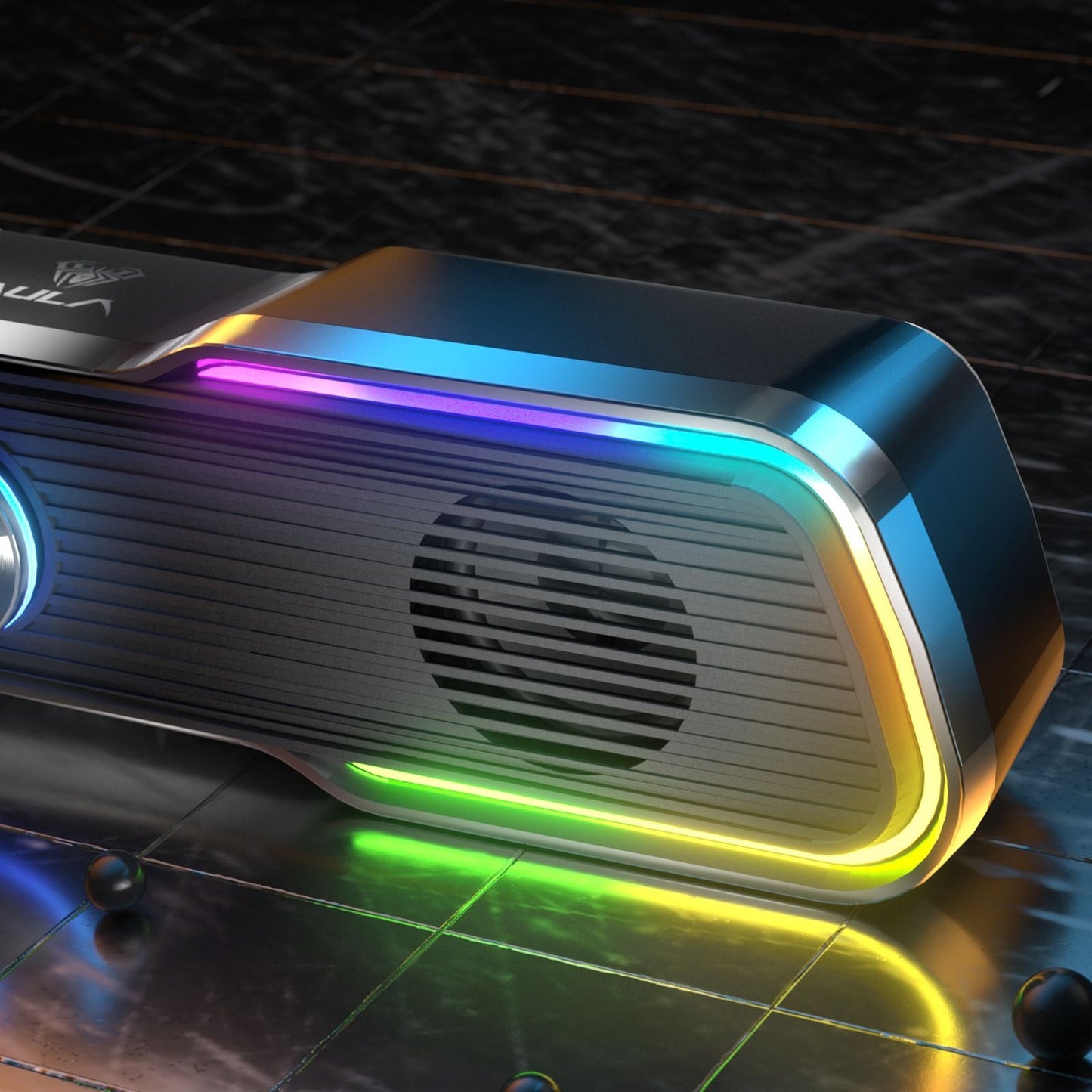 AULA N-169B Computer Speakers PC Sound Box HIFI Stereo Microphone USB LED Light For Desktop Computer/Speaker New Era Fashion LLc