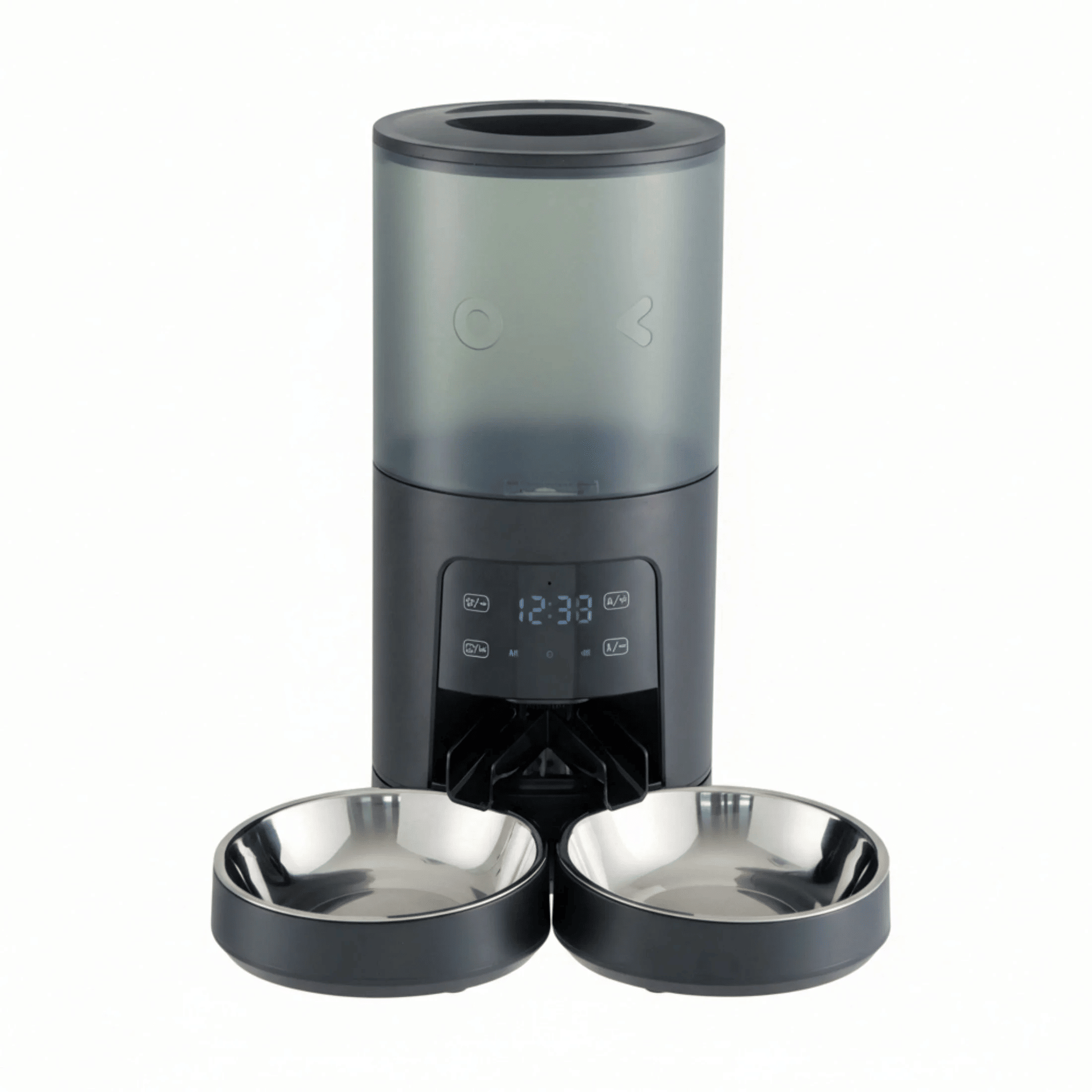 6L Automatic Cat Feeder for 2 Cats, Timed Cat Food Dispenser with 2 Stainless Bowls, 10s Voice Recorder, Dual Power Supply, 6 Meals 50 Portions Per Day, Dual Pet Feeder for Cat and Dog New Era Fashion LLc