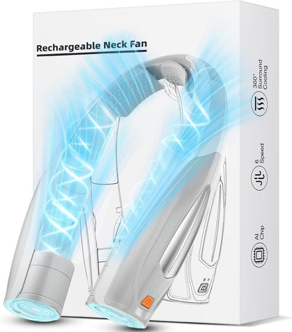 Neck Fan, 6 Speeds Adjustable Portable Personal Fan Rechargeable, Faster Cooling Wearable Fan, Ultra Quiet for Home, Office, Travel, Outdoor New Era Fashion LLc
