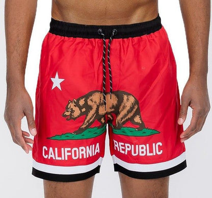 California CA Bear Swim Trunks Board Shorts New Era Fashion LLc