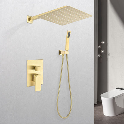10 inch Shower Head Bathroom Luxury Rain Mixer Shower Complete Combo Set Wall Mounted New Era Fashion LLc