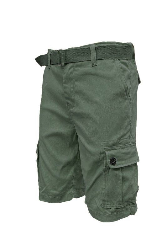 Weiv Mens Belted Cargo Shorts with Belt New Era Fashion LLc