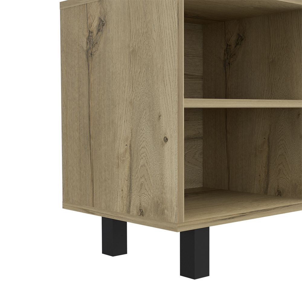 TV Stand for TV´s up 70" Estocolmo, Four Open Shelves, Light Oak Finish New Era Fashion LLc