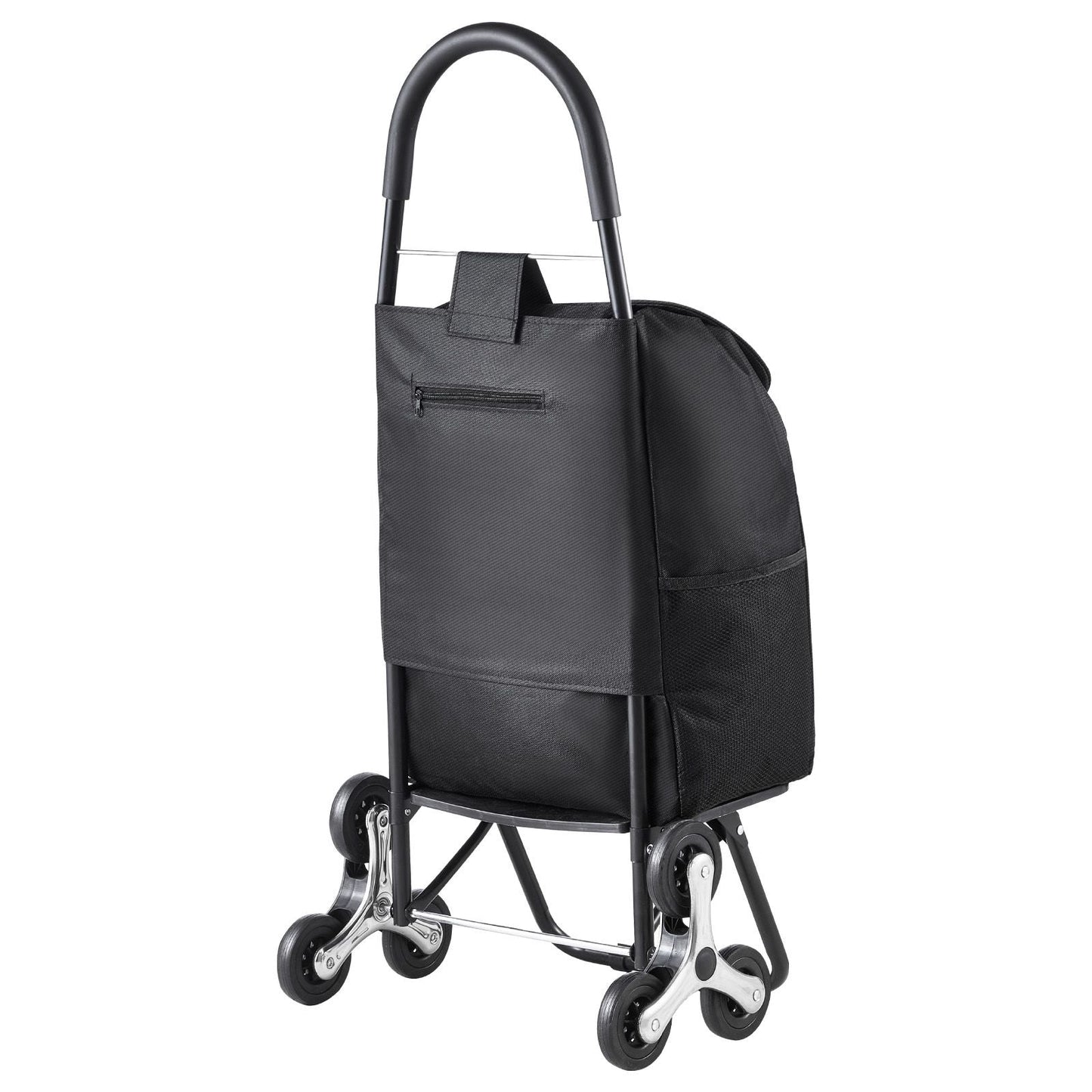 Stair Climber Trolley Dolly, 36L Folding Shopping Cart, Grocery Cart Trolley Laundry Stair Climbing Handcart with 6 Wheels & Oxford Cloth Bag, Foldable Cart for Shopping Grocery Laundry, Black New Era Fashion LLc