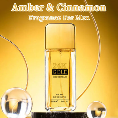 3.4f.0zMen's Eau De Toilette Spray, with Amber & Cinnamon Long-Lasting Perfume, Perfect forDating, Daily Life, Parties, Gift Giving, Notes OfBlood Orange, Grapefruit, Mint New Era Fashion LLc