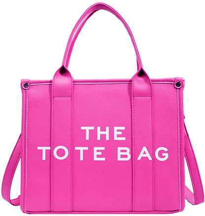 Roecytu PU Tote Bag for Women Simple Large-capacity Tote Bag Crossbody Tote Bag Messenger bag Handbag Zipper Fashion Tote Bag New Era Fashion LLc