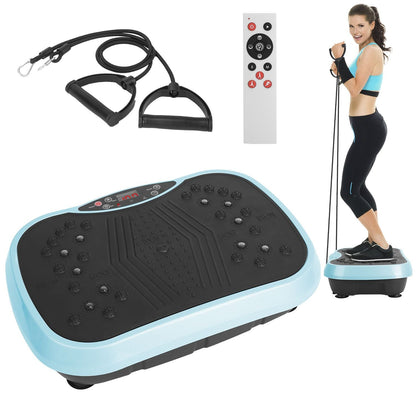 Vibration Exercise Machine With Resistant Bands Remote Control Whole Body Vibration Platform Workout Equipment Home Fitness Training Equipment For Weight Loss Fat Burner New Era Fashion LLc