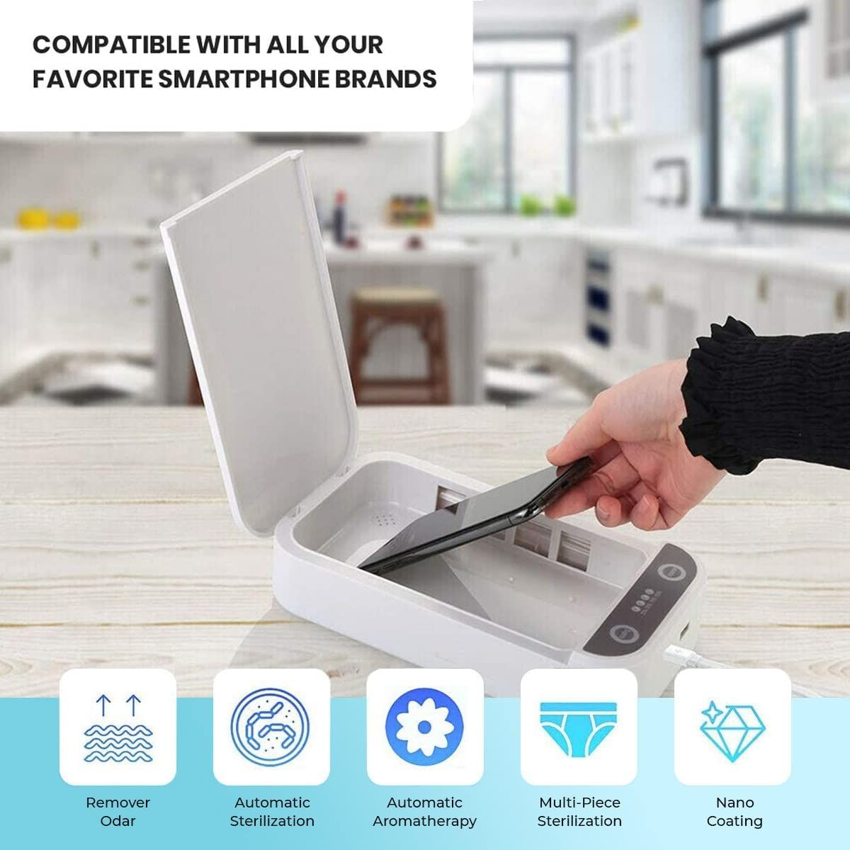 SaniCharge 3 in 1 Sanitize And Charge Your Cellphone Also Enjoy Aromatherapy New Era Fashion LLc